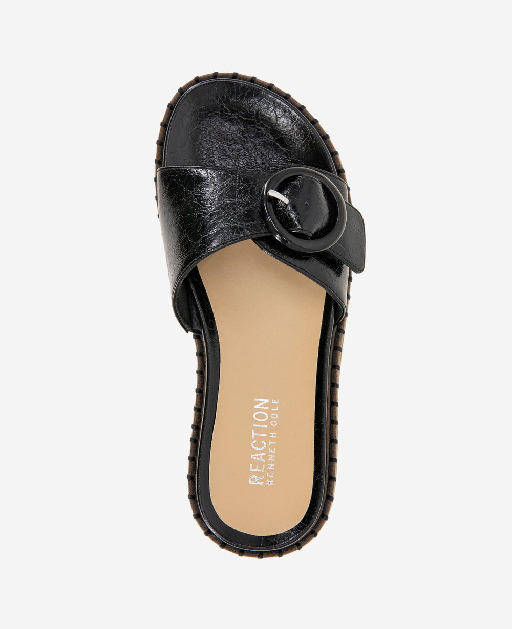 REACTION - Syrena Buckle Slide Sandal Black