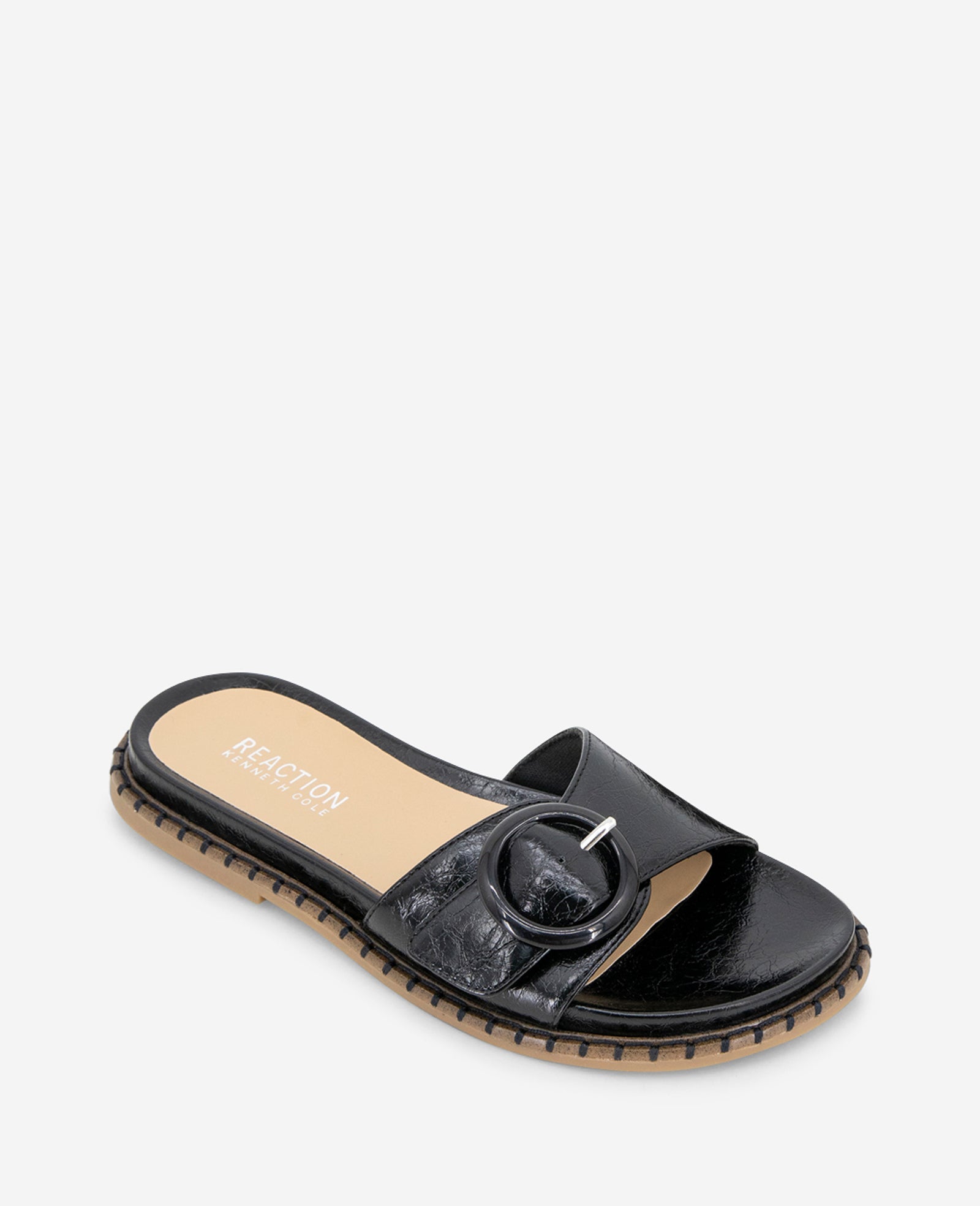REACTION - Syrena Buckle Slide Sandal Black