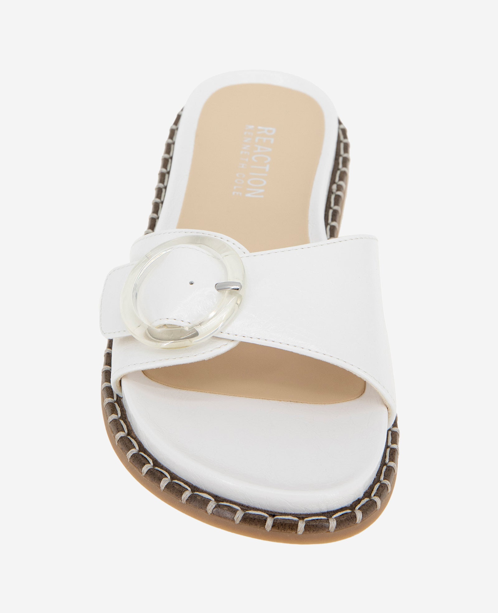REACTION - Syrena Buckle Slide Sandal Ecru
