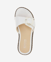 REACTION - Syrena Buckle Slide Sandal Ecru