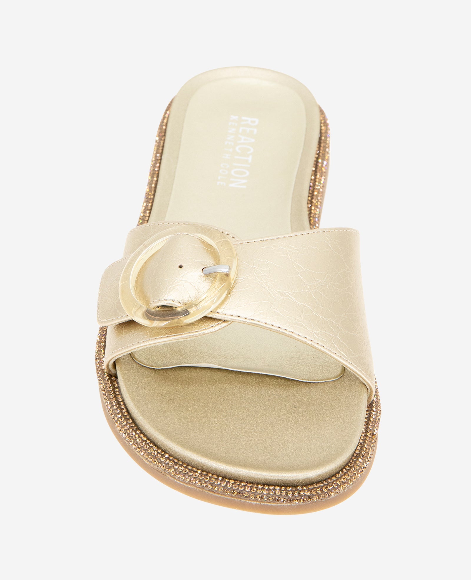 REACTION - Syrena Metallic Buckle Slide Sandal Soft Gold