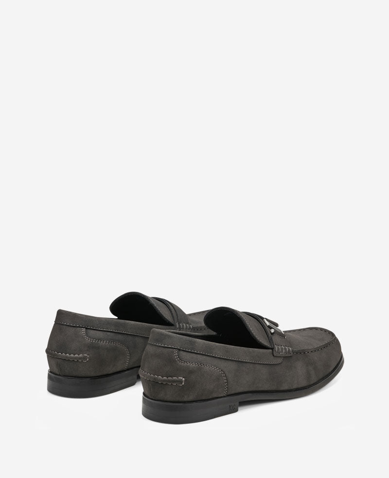 REACTION - Estate Belt Loafer Charcole Faux Suede