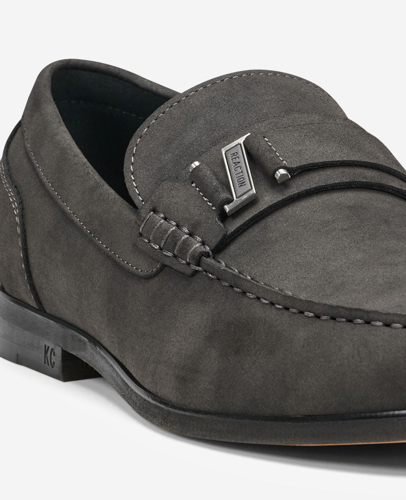 REACTION - Estate Belt Loafer Charcole Faux Suede