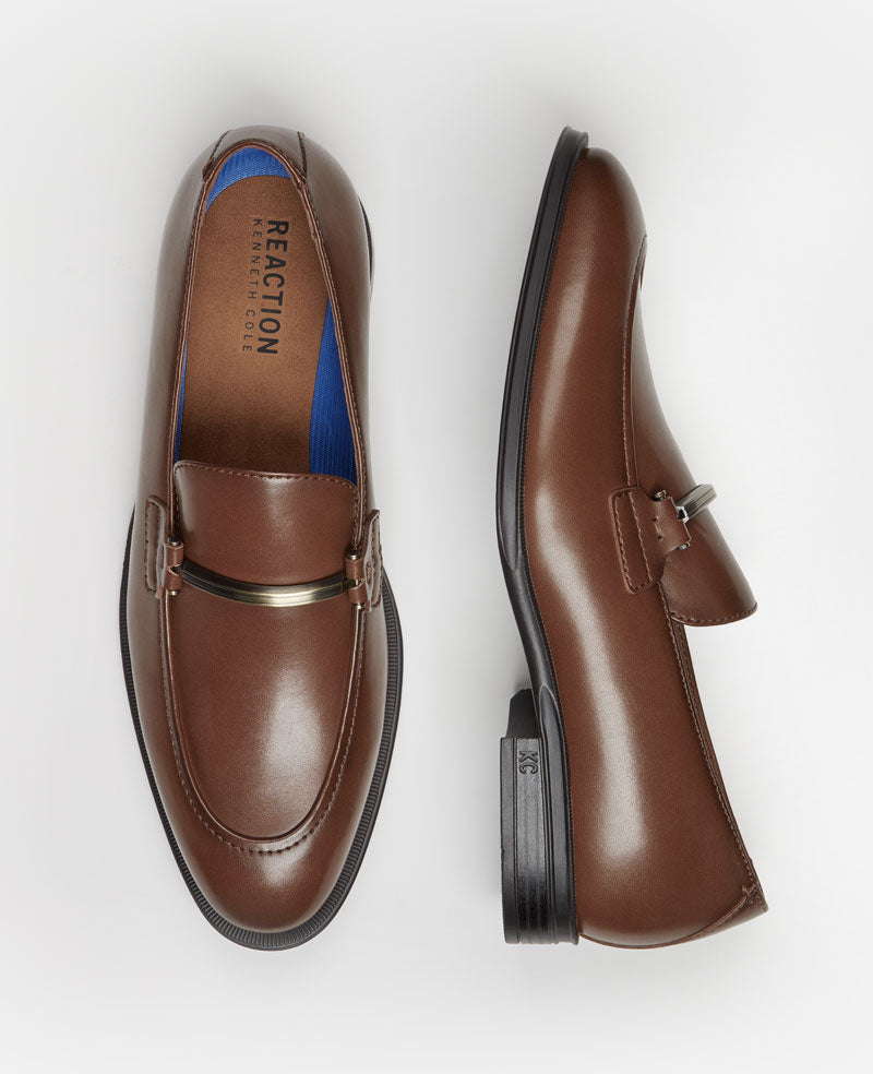 REACTION - Armand2 Apron Toe Bit Loafer Cognac