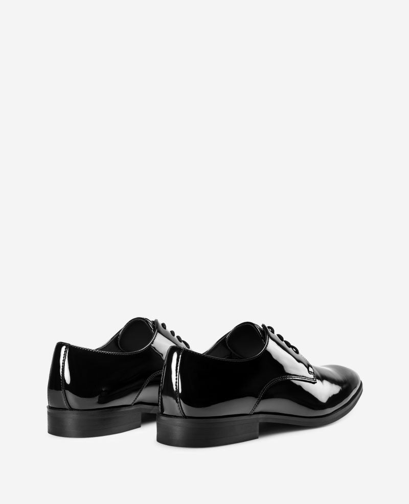 REACTION - Hogart Plain Toe Derby Black Patent