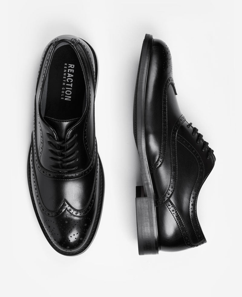REACTION - Lance Wingtip Brogue Oxford Black