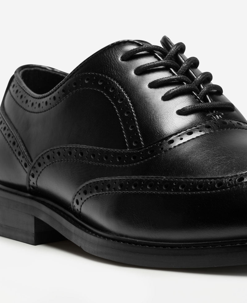 REACTION - Lance Wingtip Brogue Oxford Black