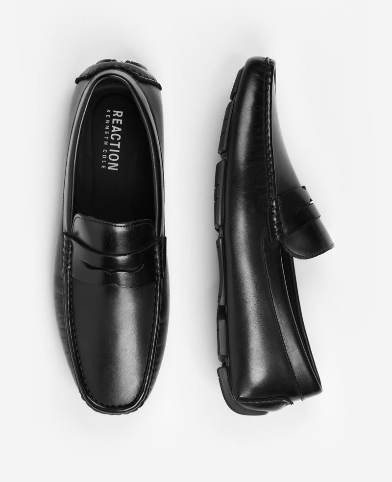 REACTION - Sergio Penny Driving Loafer Black
