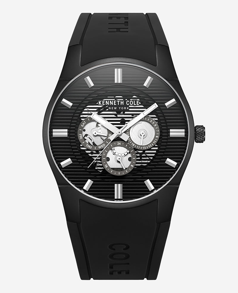 Modern Classic Silicone Watch Black