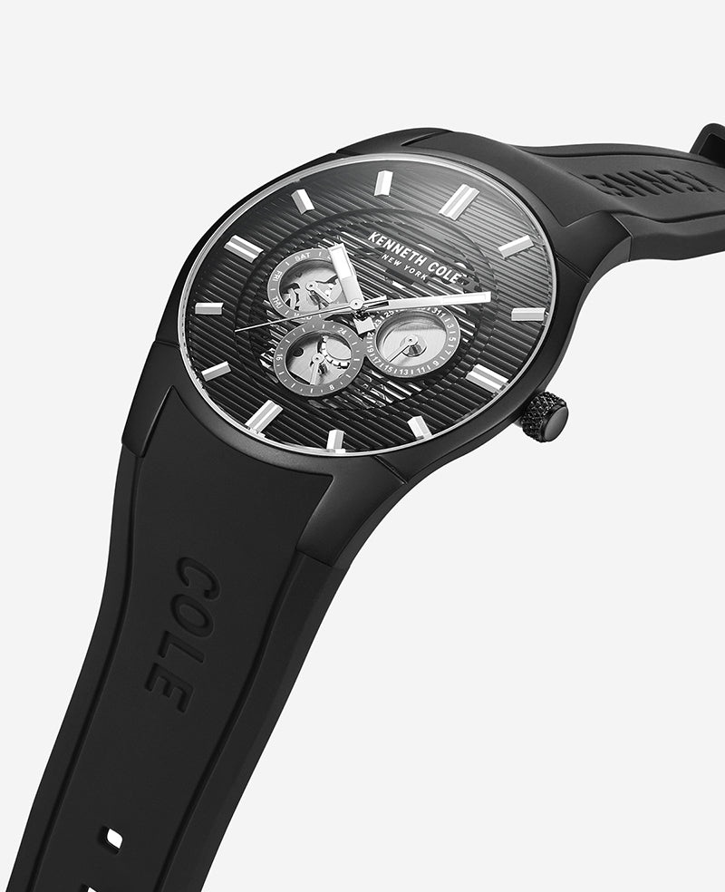 Modern Classic Silicone Watch Black