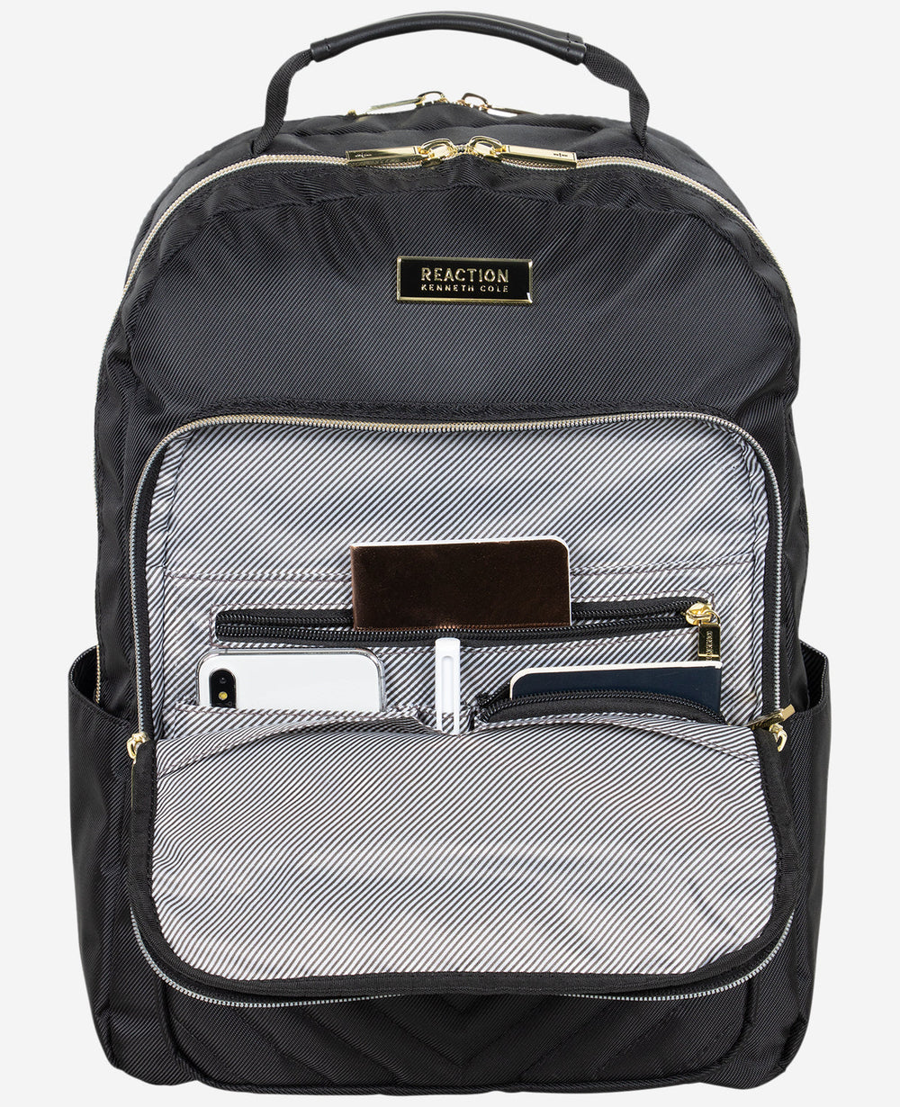 Chelsea 15.6-Inch Chevron Quilted Computer Backpack
