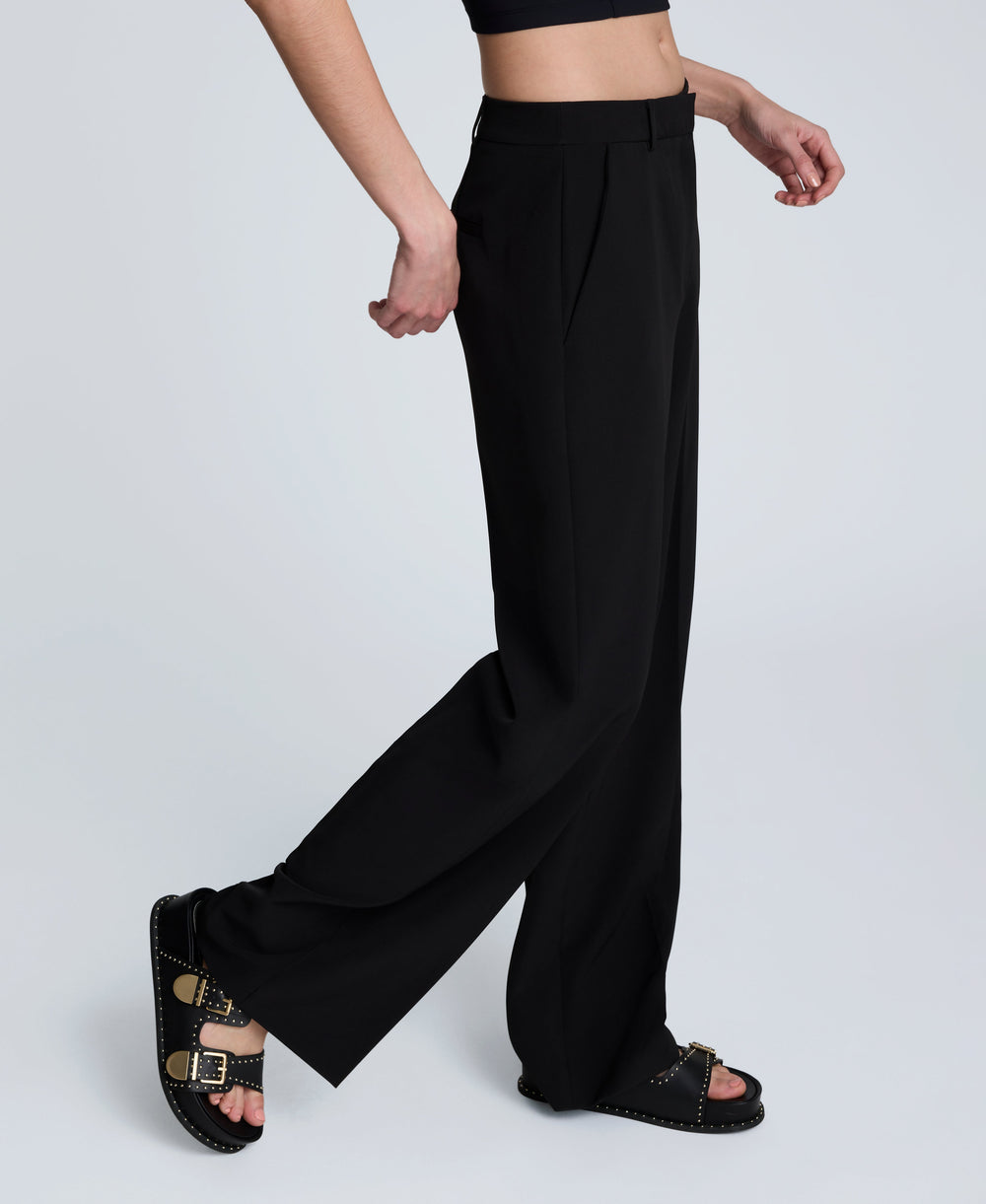 Luxe Twill Wide Leg Pant Black
