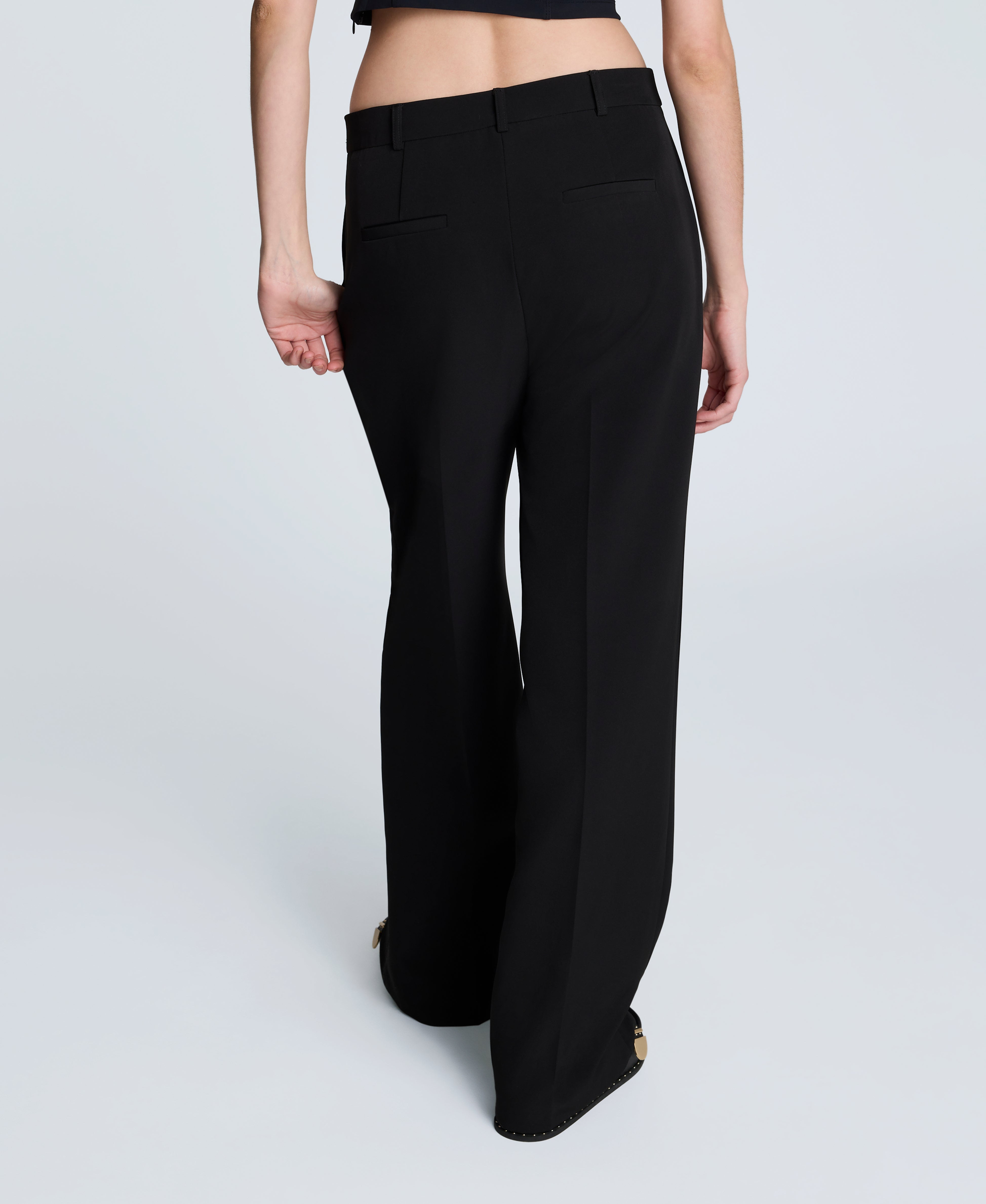 Luxe Twill Wide Leg Pant Black