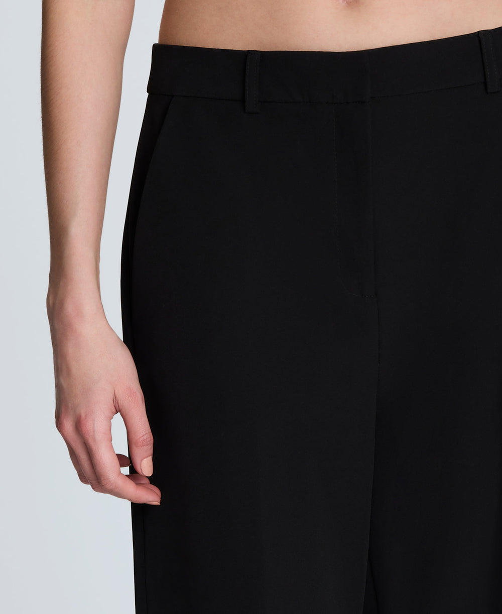 Luxe Twill Wide Leg Pant Black