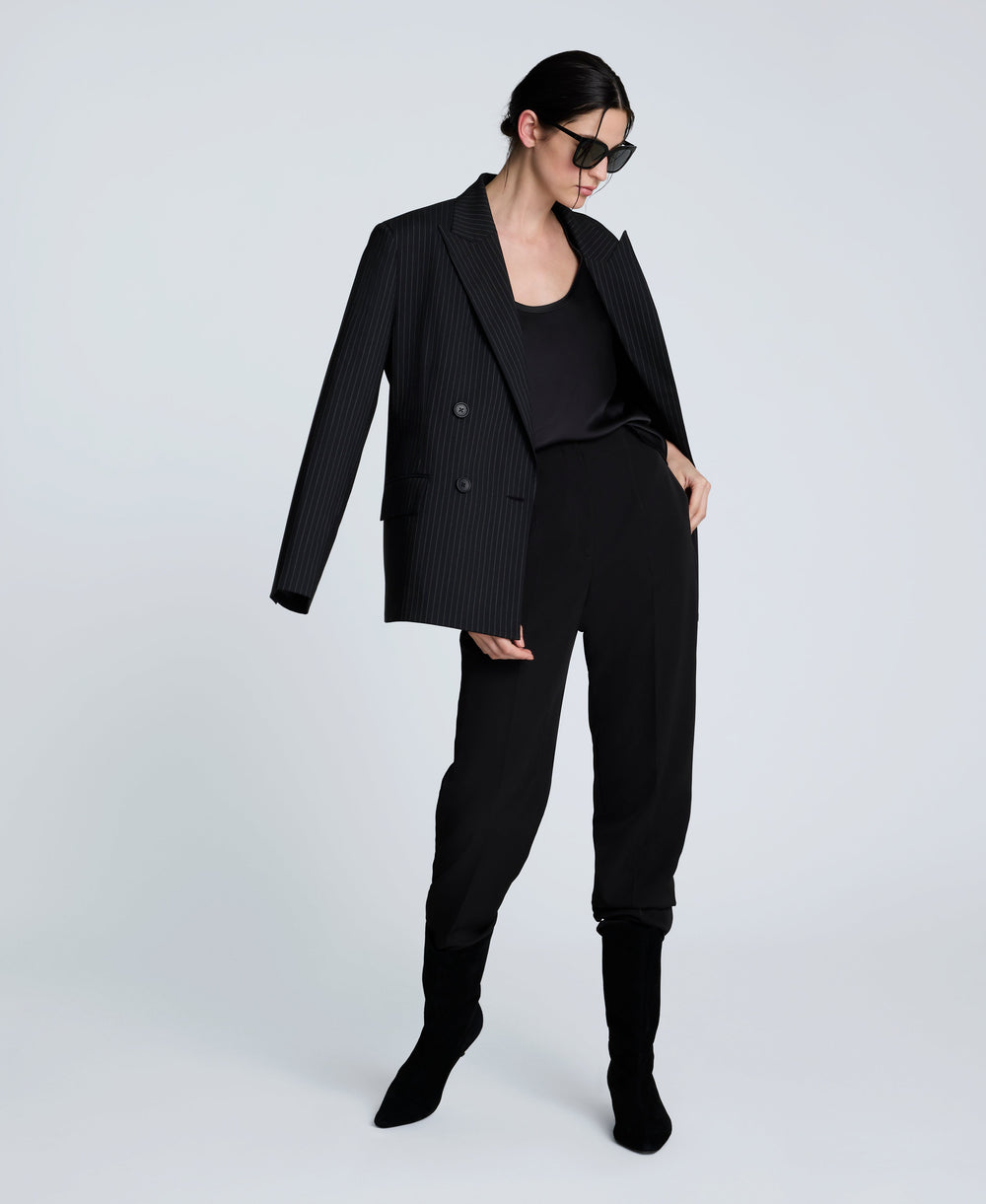 Luxe Twill Straight Leg Pant Black