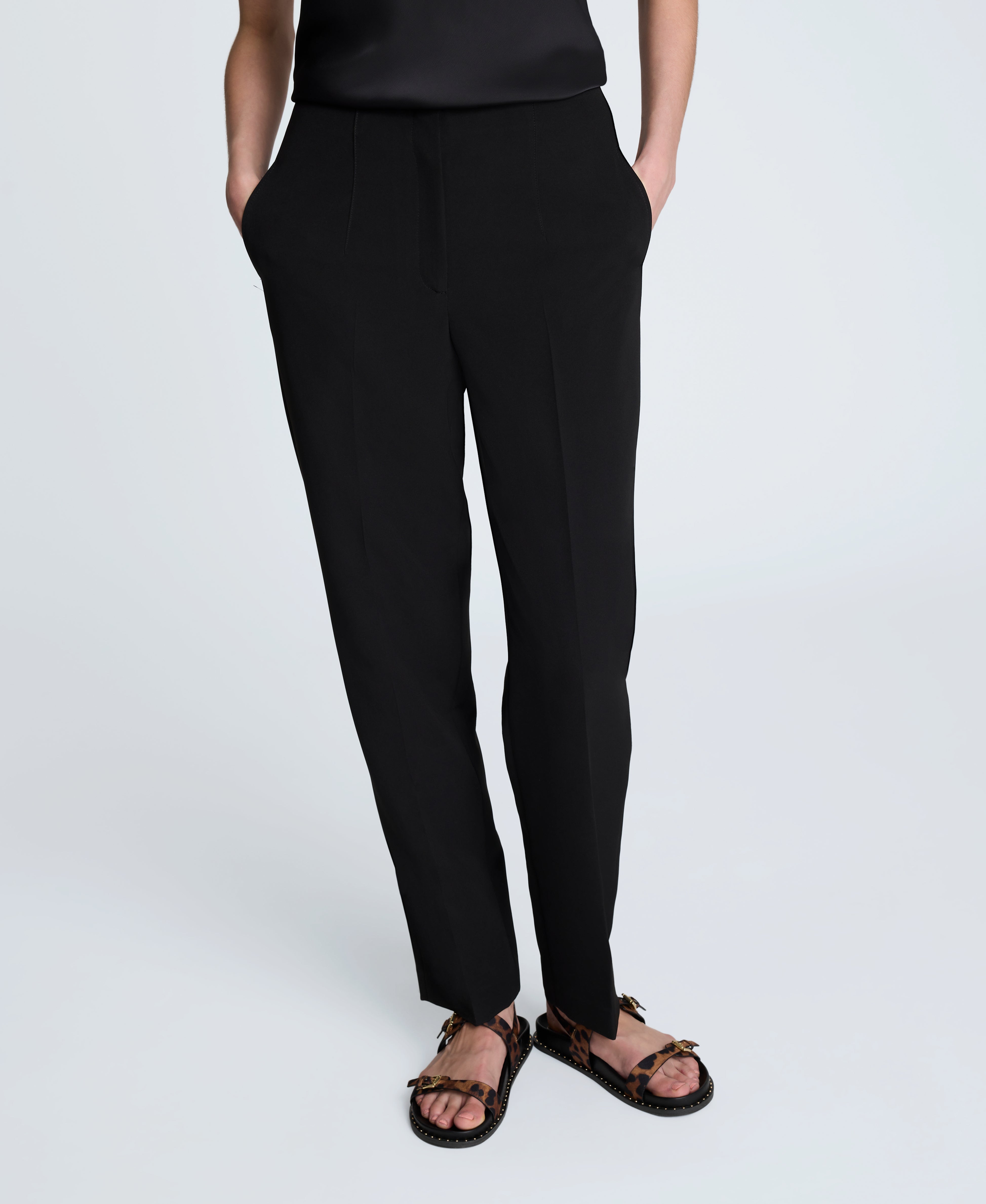 Luxe Twill Straight Leg Pant Black