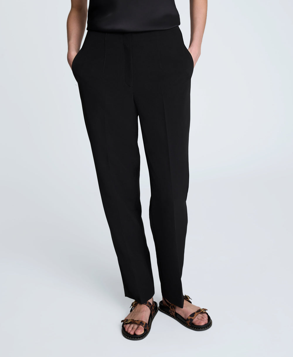 Luxe Twill Straight Leg Pant Black