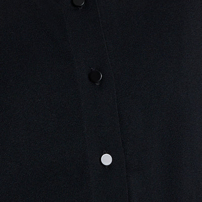 Long Sleeve Button Front Cardigan Black