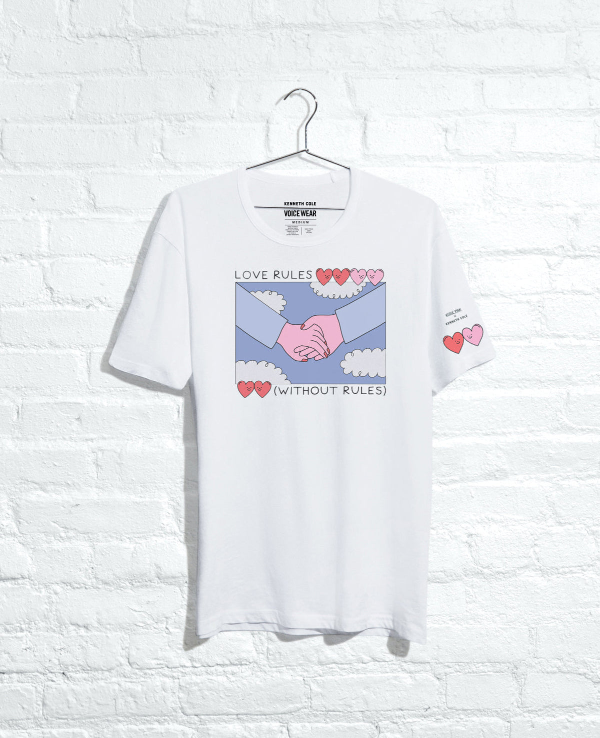 Site Exclusive! Men's Rosie Pink LOVE Tee White