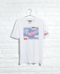 Site Exclusive! Men's Rosie Pink LOVE Tee White