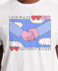 Site Exclusive! Men's Rosie Pink LOVE Tee White