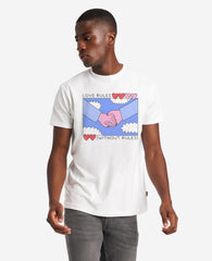 Site Exclusive! Men's Rosie Pink LOVE Tee White