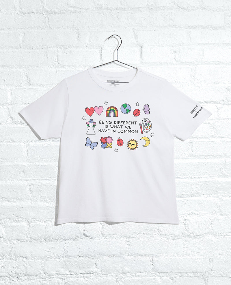 Site Exclusive! Women's Rosie Pink DIFFERENT Tee White