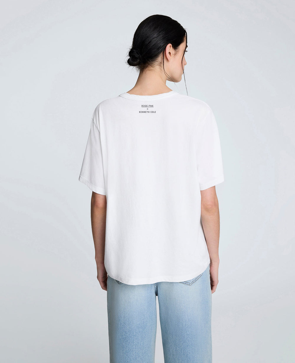 Site Exclusive! Women's Rosie Pink DIFFERENT Tee White