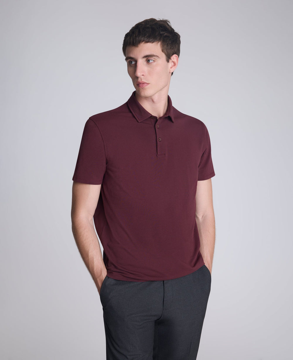 Performance Button Polo Brick Red