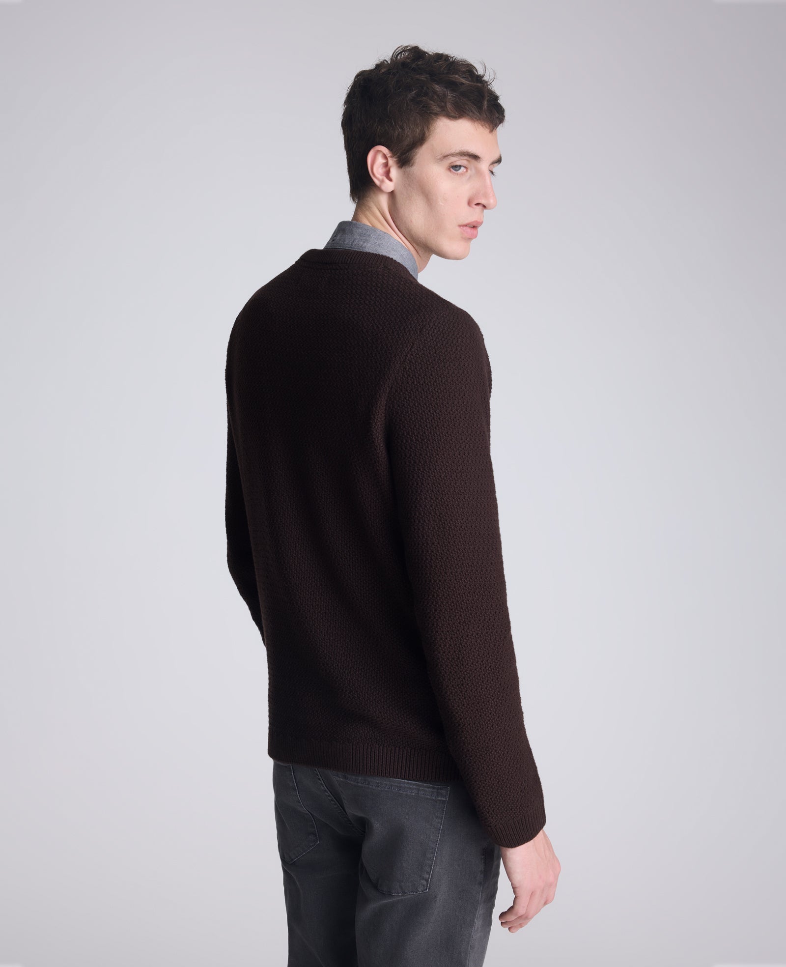 Popcorn Crew Sweater Dark Brown