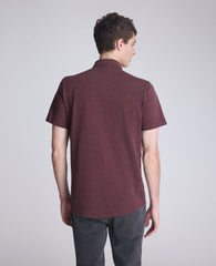 Short Sleeve Sportshirt with Chest Pocket Mulberry Mix