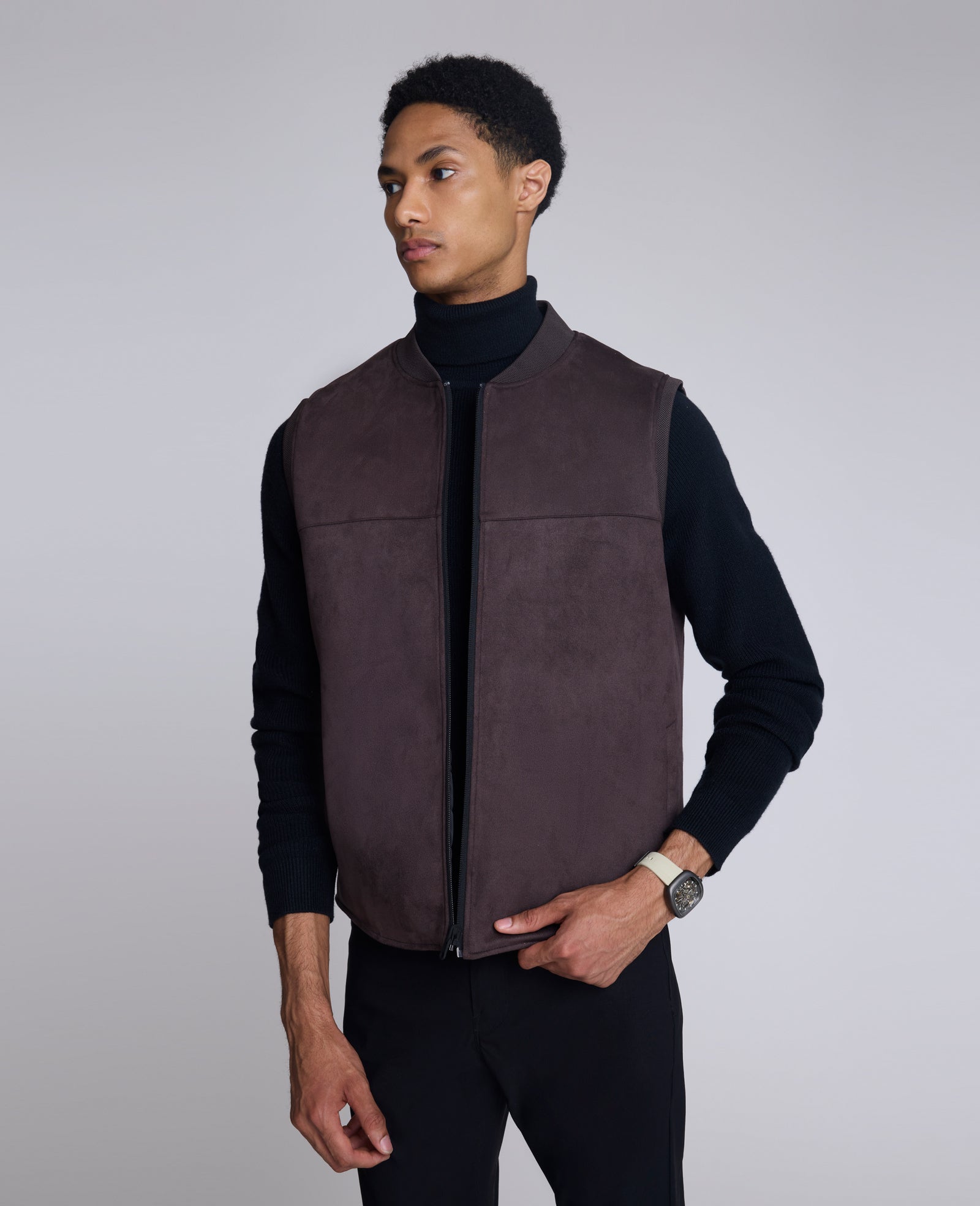 Reversible Vest Chocolate/Black