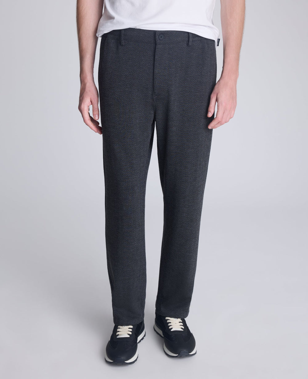 Relaxed Cropped Slacks Charcole Mix