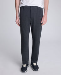 Relaxed Cropped Slacks Charcole Mix