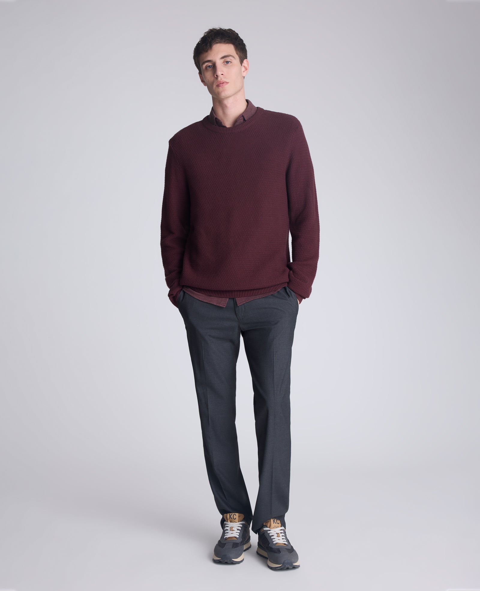 Popcorn Crew Sweater Burgundy