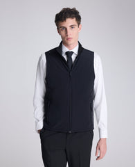 Mixed Media Vest Black