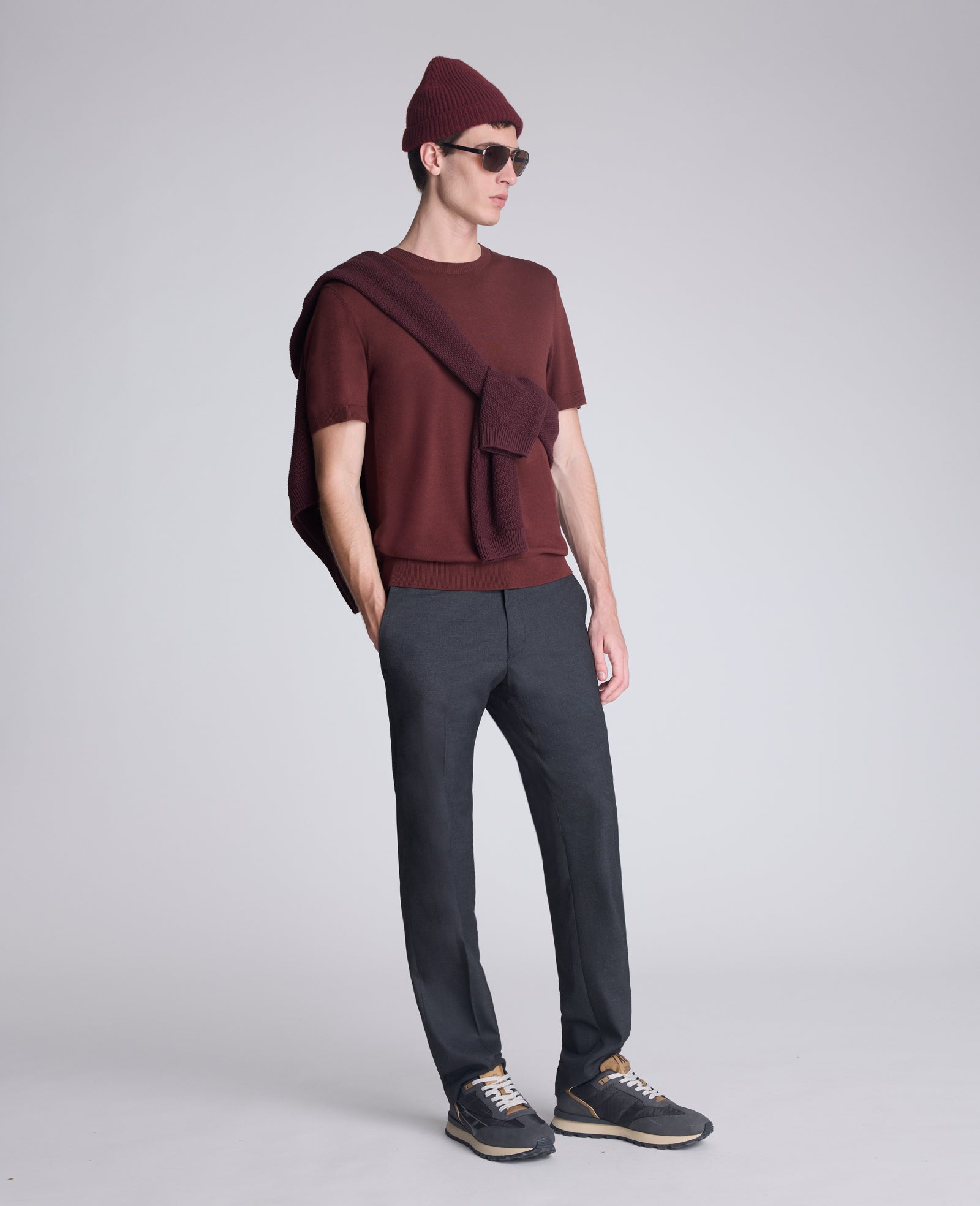 Sweater Tee Burgundy