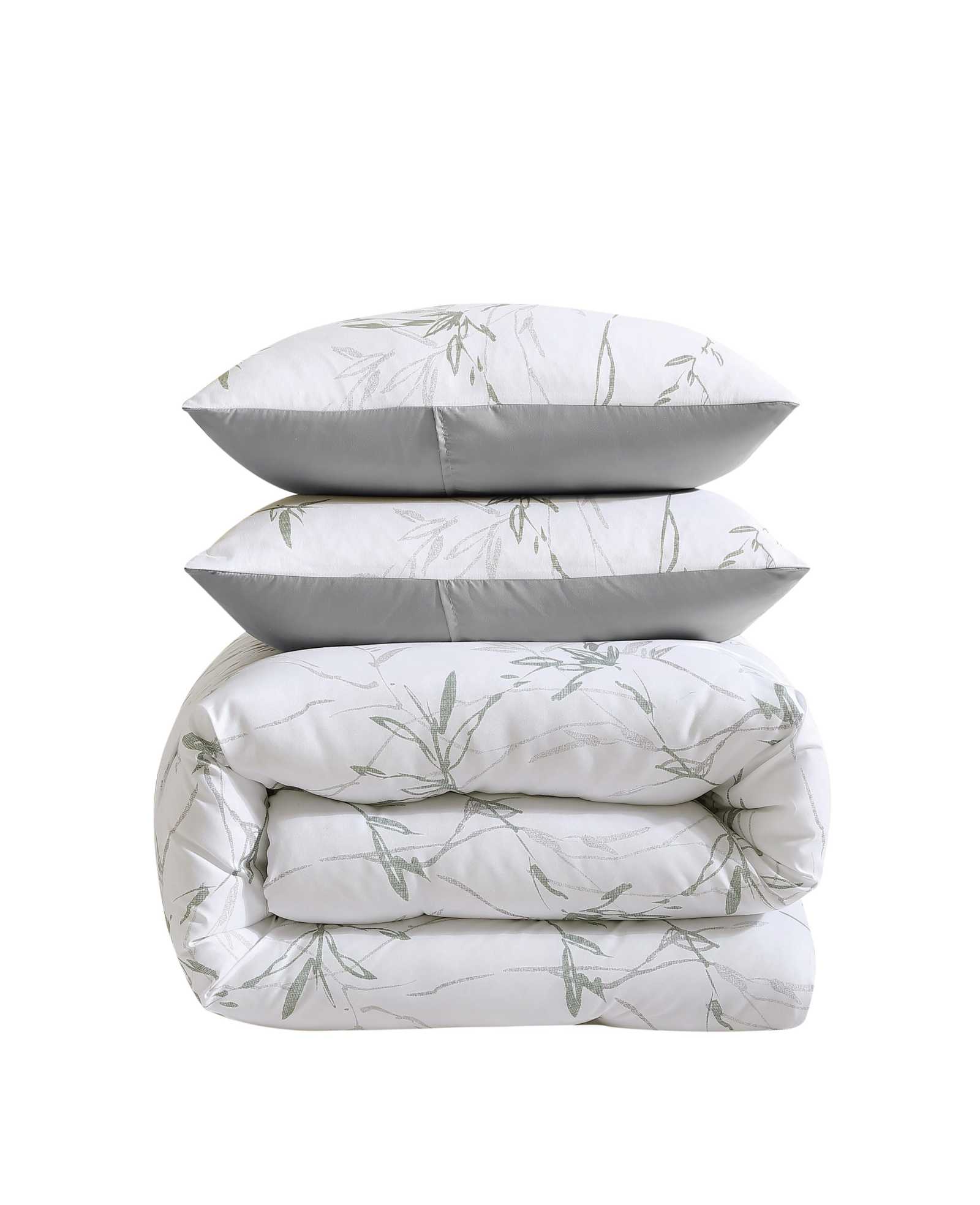 Ink Wash Vine Comforter + Sham Set Green