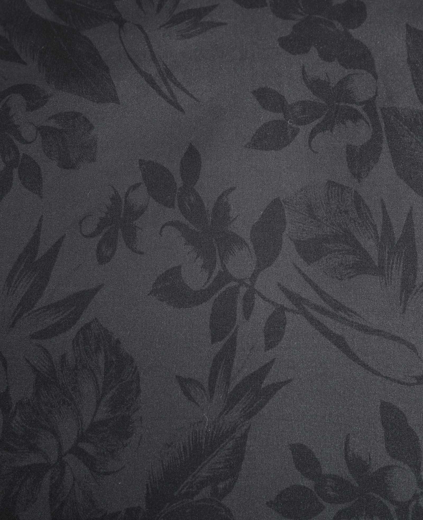Silhouette Floral Comforter + Sham Set Charcoal