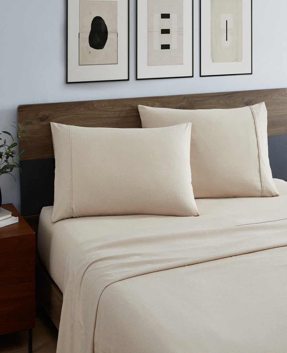 Solid Cationic Sheet Set Beige