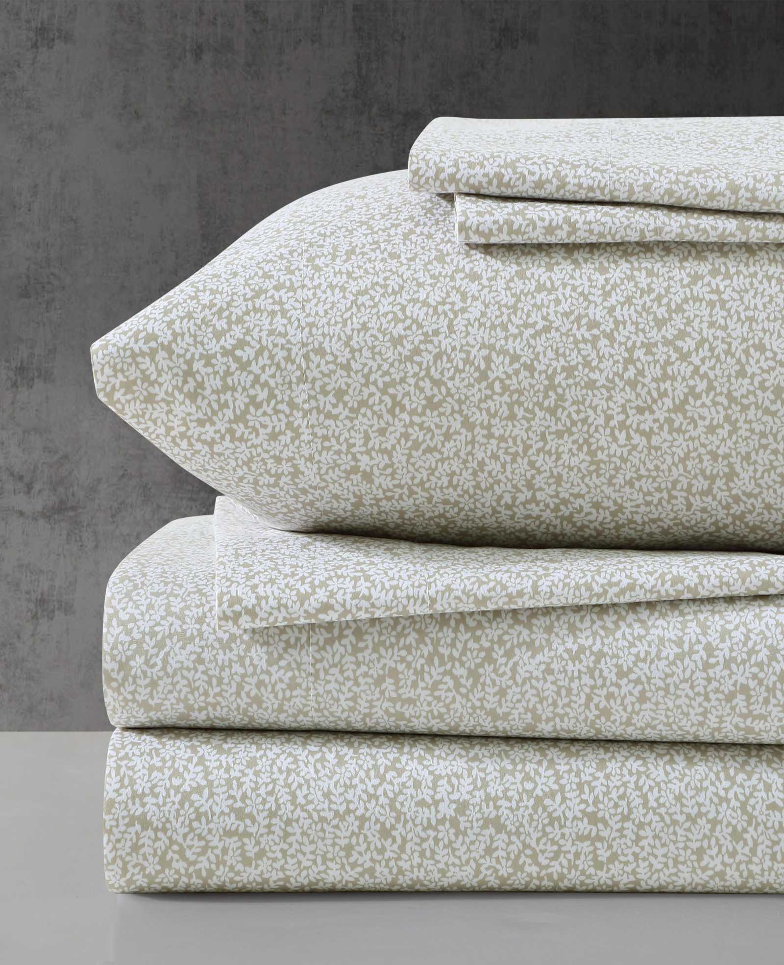 Chill Flowers Sheet Set Beige