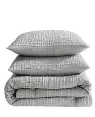 Serenity Wavy Lines Comforter Set Grey
