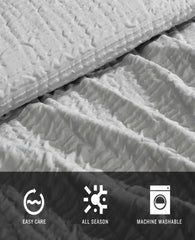 Serenity Wavy Lines Comforter Set Grey