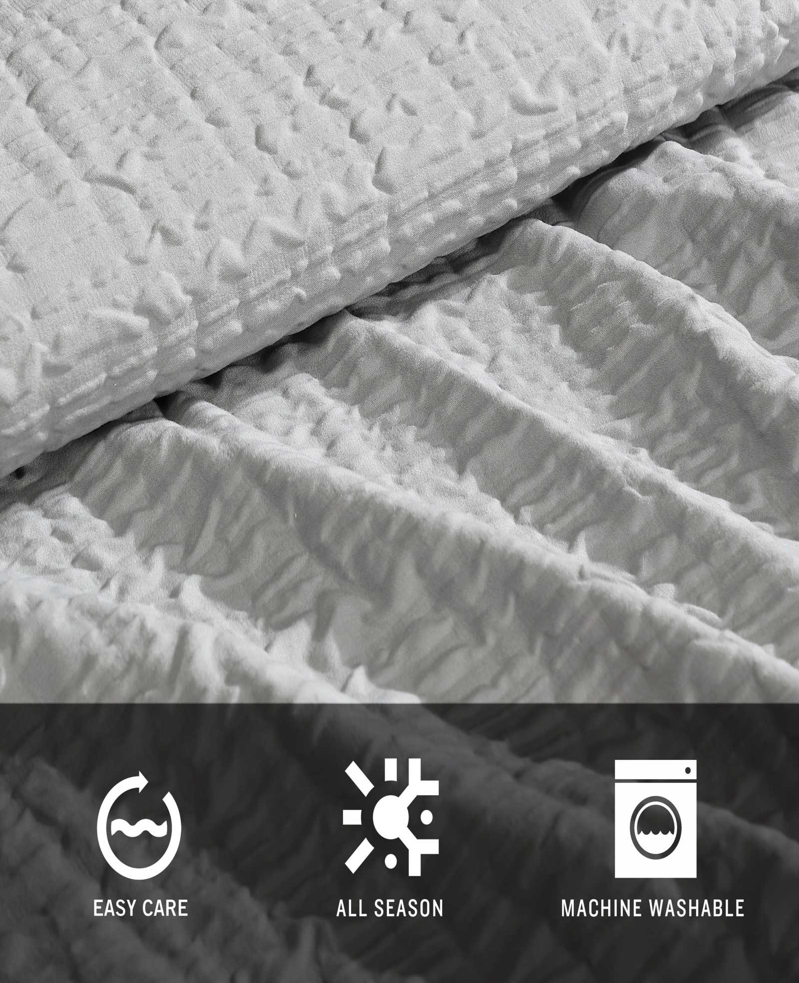 Serenity Wavy Lines Duvet Cover Set Grey