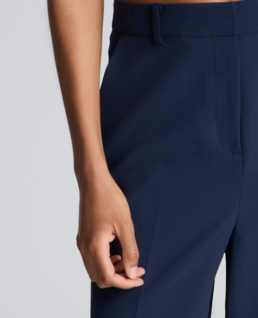 Luxe Twill Wide Leg Pant Blue Rain