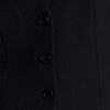 Luxe Twill Fly Front Short Black