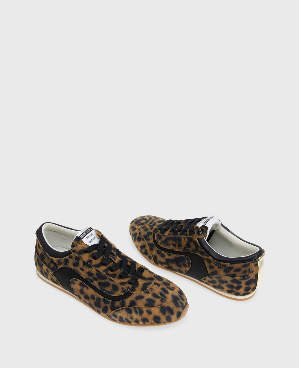 Alma Leopard Suede Sneaker Leopard Suede