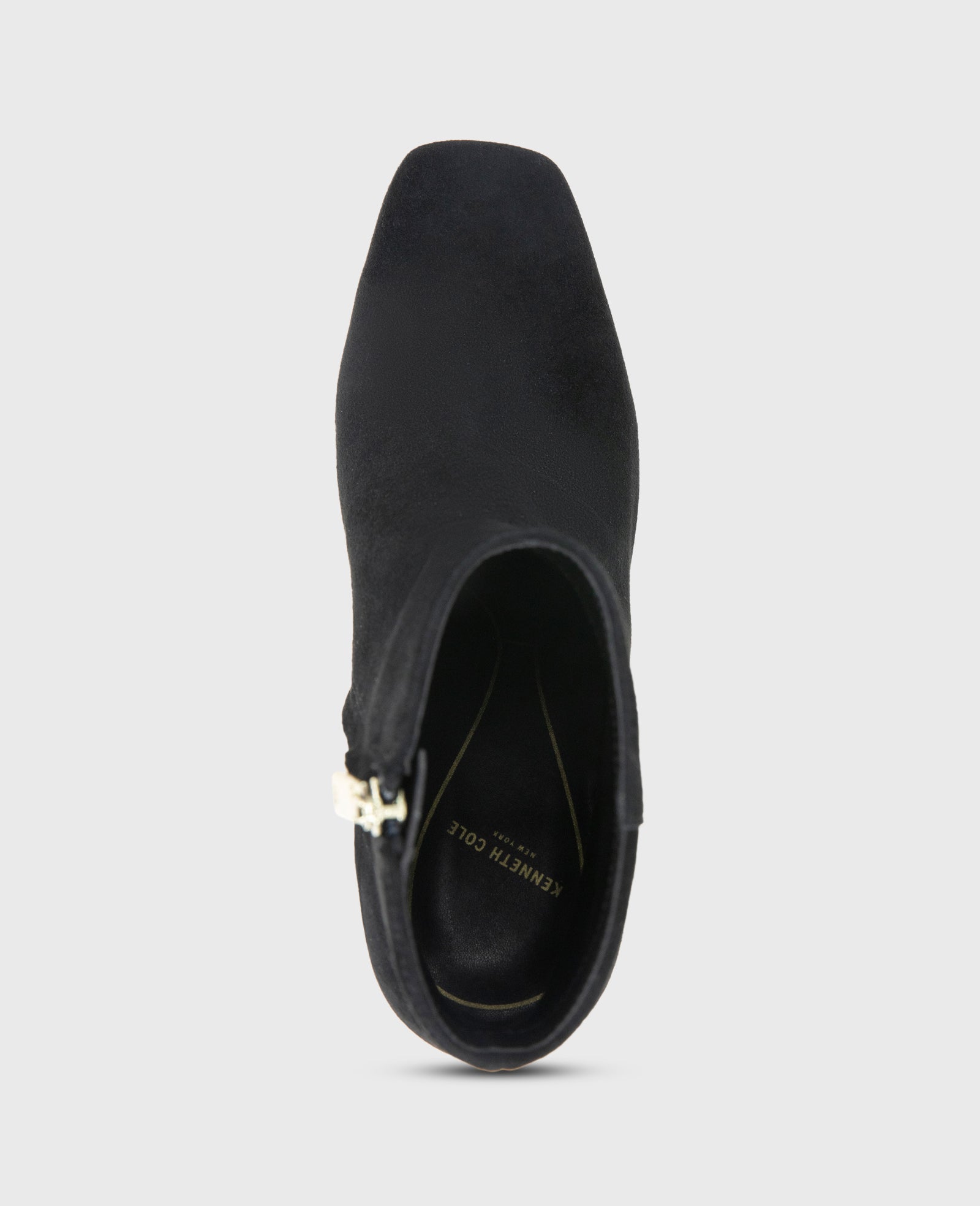 Grizelda Suede Heel Boot Black Suede