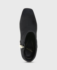 Grizelda Suede Heel Boot Black Suede