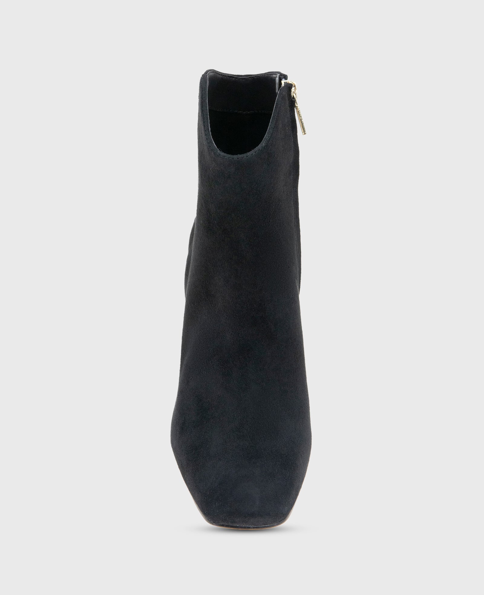 Grizelda Suede Heel Boot Black Suede